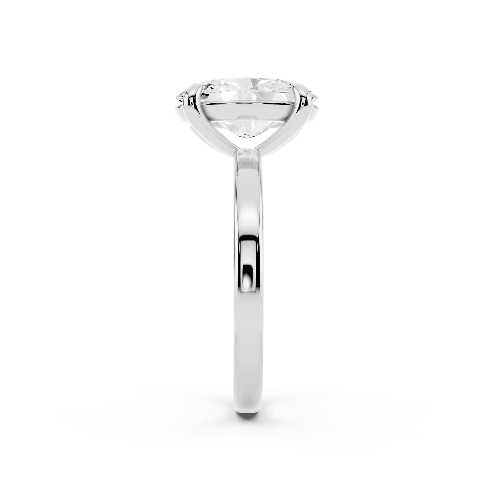 Mayors Platinum 3.00cttw Lab Grown Diamond Oval Cut Solitaire Engagement Ring