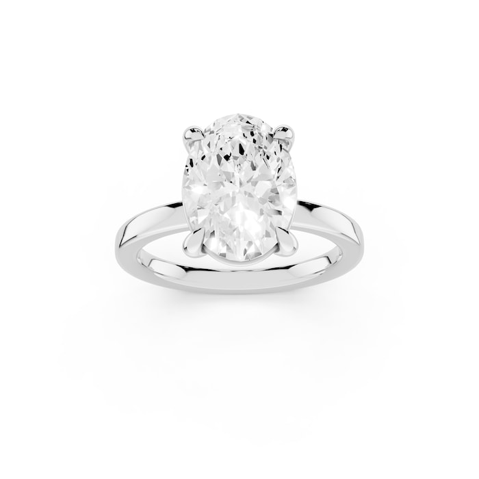 Mayors Platinum 3.00cttw Lab Grown Diamond Oval Cut Solitaire Engagement Ring