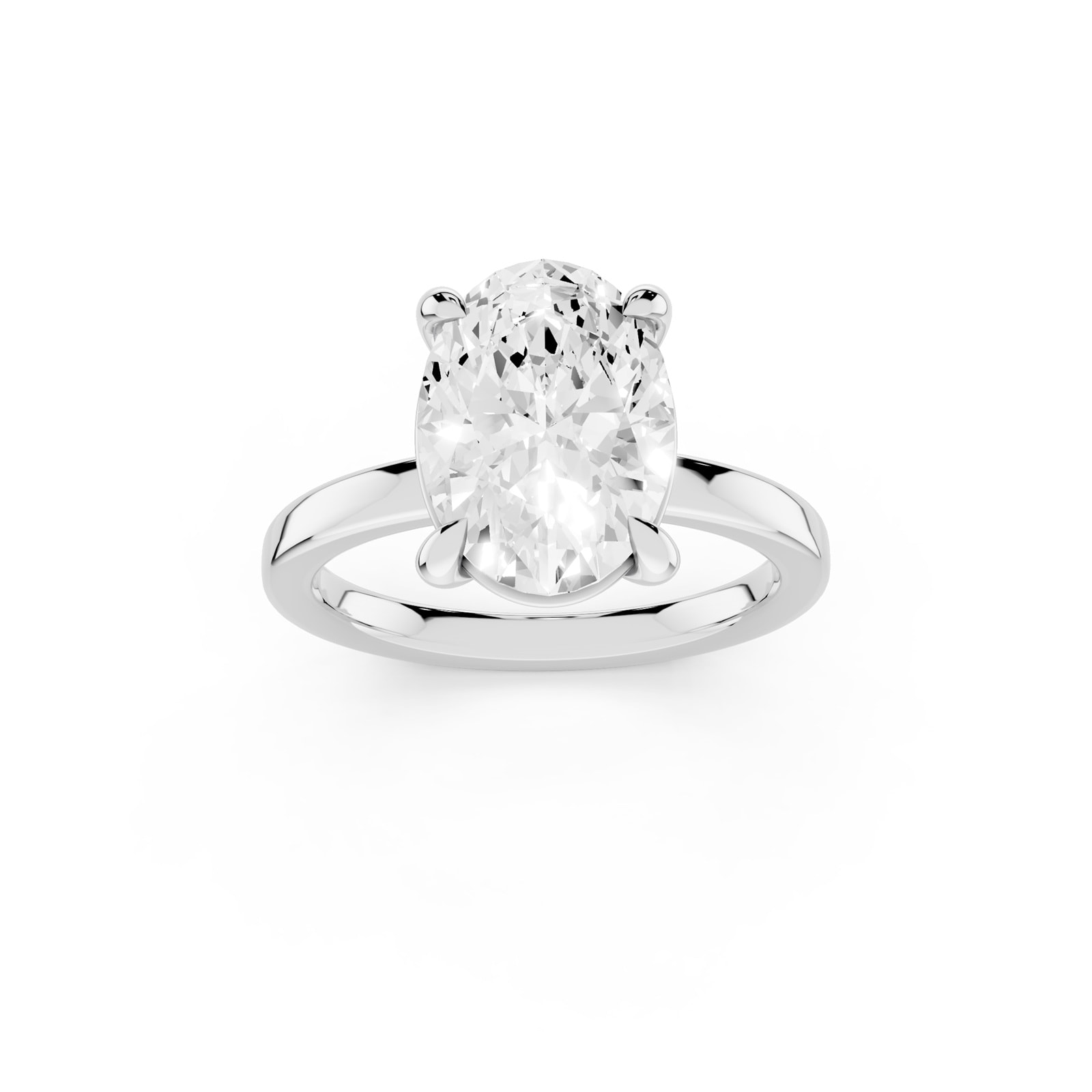 Mayors Platinum 3.00cttw Lab Grown Diamond Oval Cut Solitaire Engagement Ring