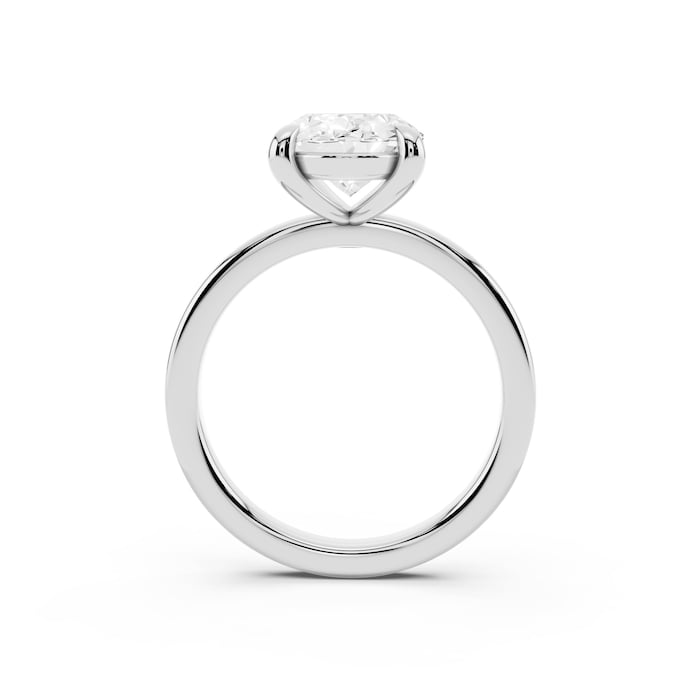 Mayors Platinum 3.00cttw Lab Grown Diamond Oval Cut Solitaire Engagement Ring