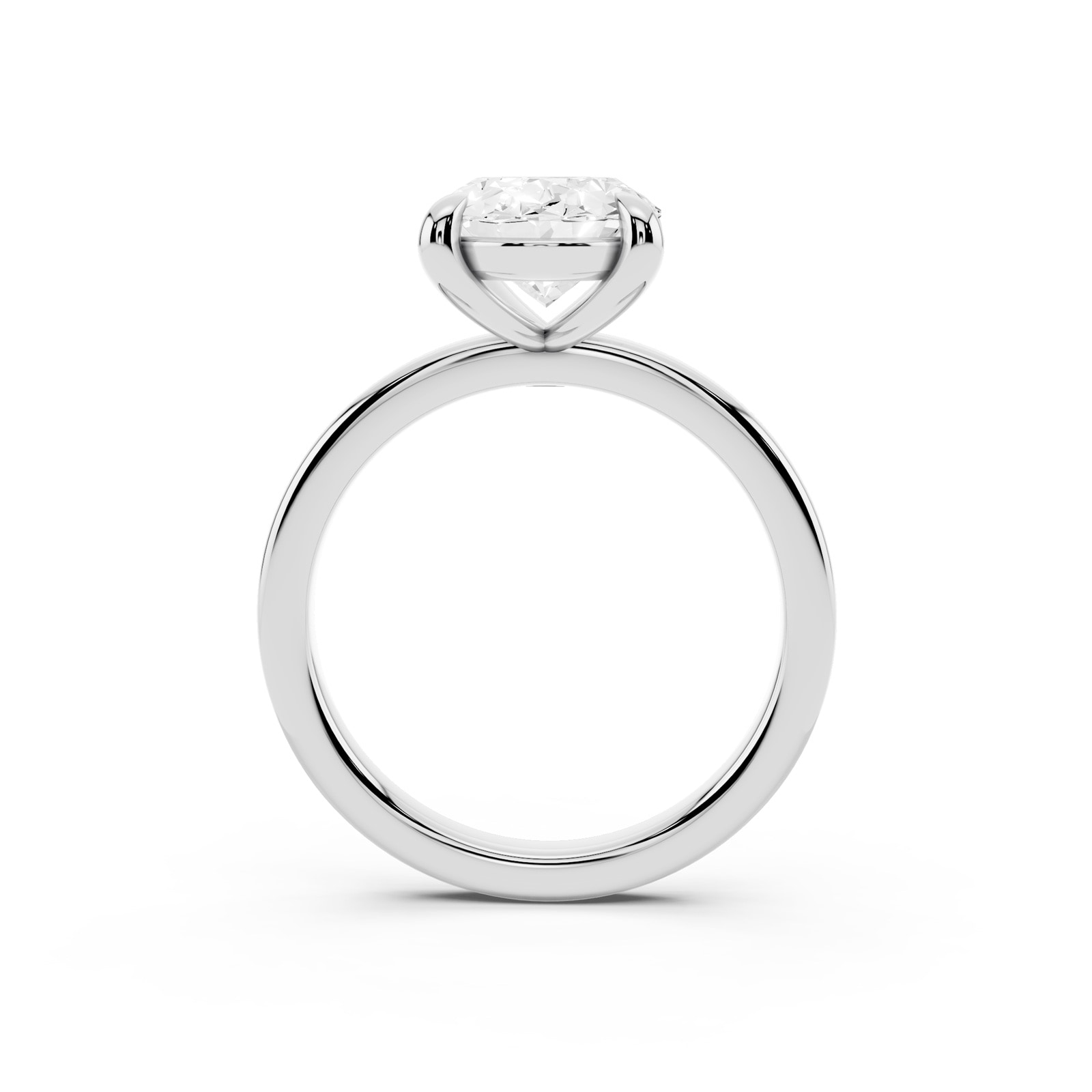 Mayors Platinum 3.00cttw Lab Grown Diamond Oval Cut Solitaire Engagement Ring