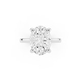 Mayors Platinum 4.00cttw Lab Grown Diamond Oval Cut Solitaire Engagement Ring