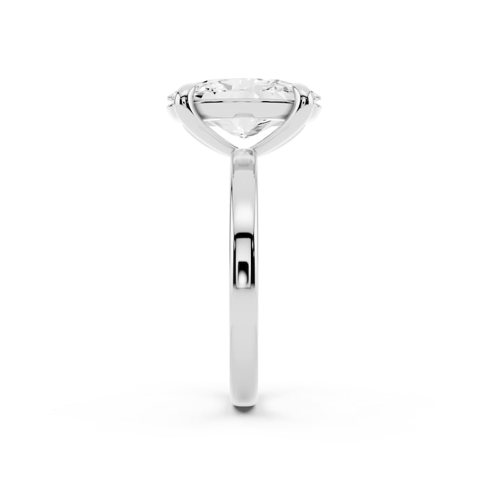 Mayors Platinum 4.00cttw Lab Grown Diamond Oval Cut Solitaire Engagement Ring