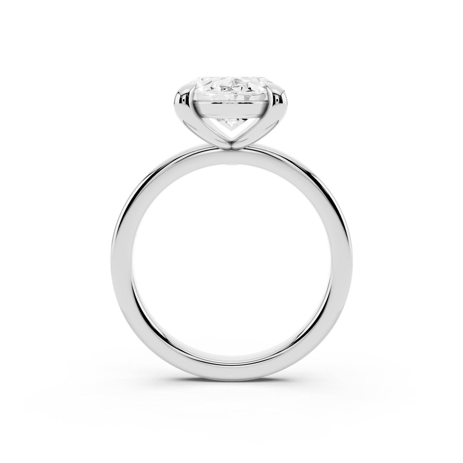 Mayors Platinum 4.00cttw Lab Grown Diamond Oval Cut Solitaire Engagement Ring