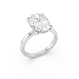 Mayors Platinum 4.00cttw Lab Grown Diamond Oval Cut Solitaire Engagement Ring