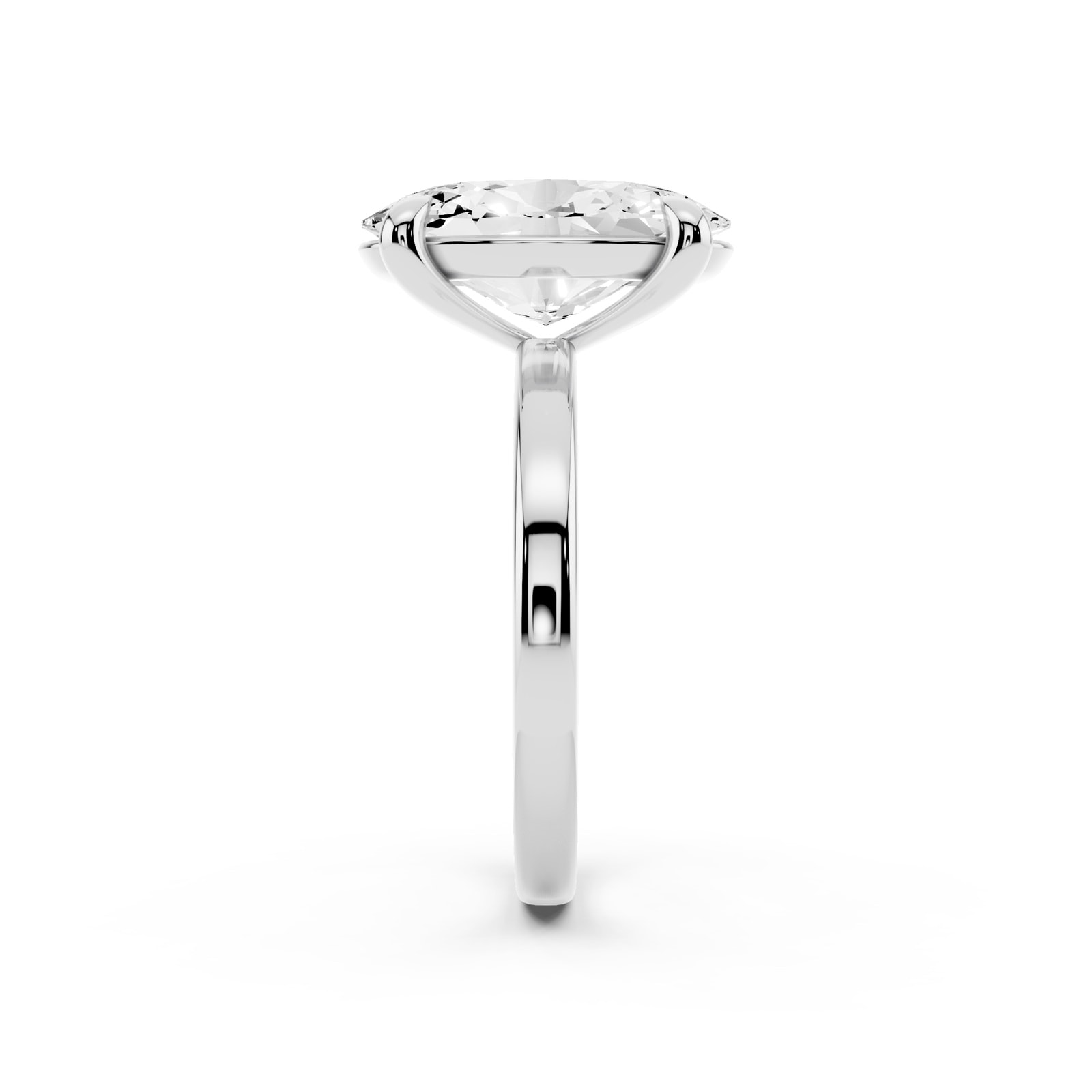 Mayors Platinum 5.00cttw Lab Grown Diamond Oval Cut Solitaire Engagement Ring