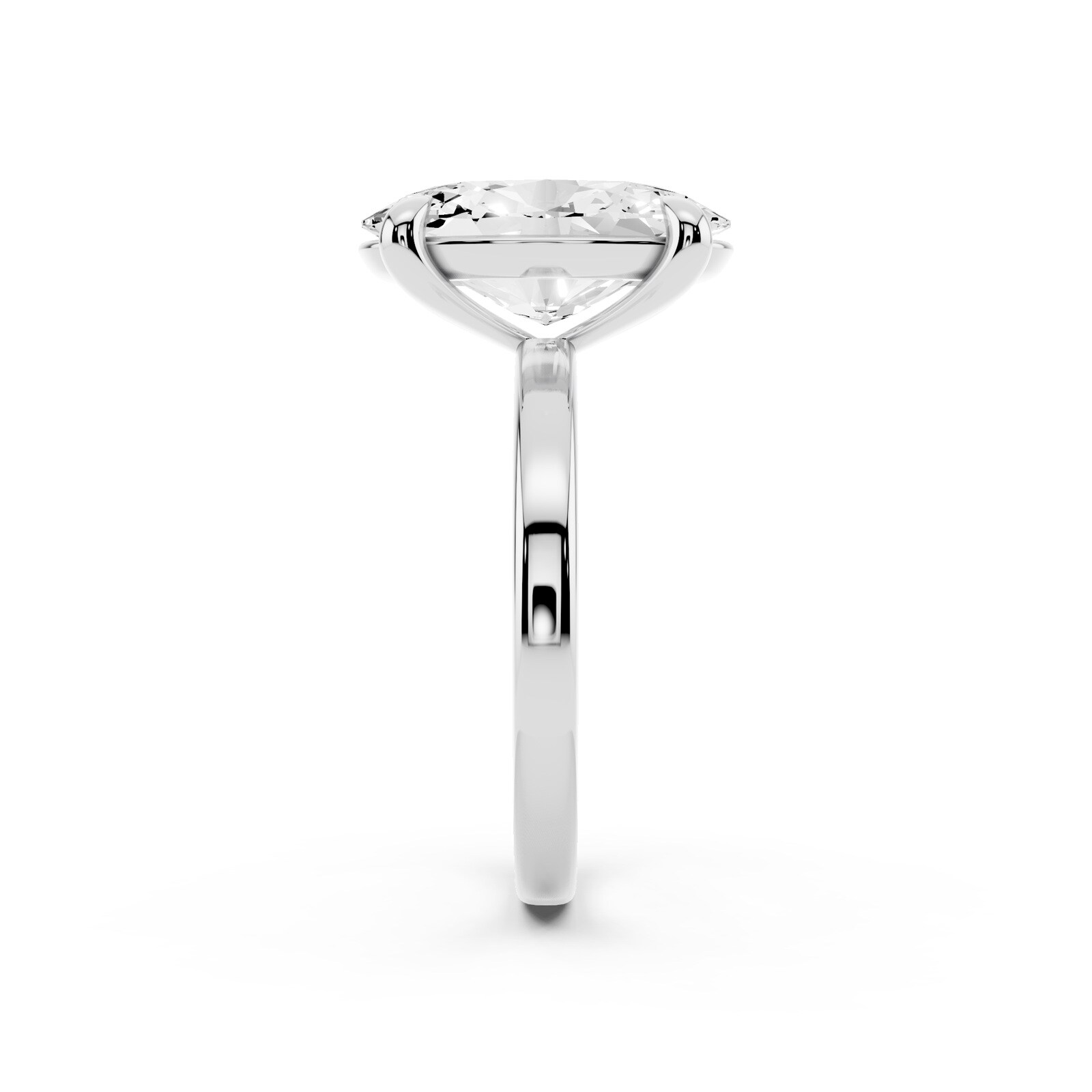 Mayors Platinum 5.00cttw Lab Grown Diamond Oval Cut Solitaire Engagement Ring