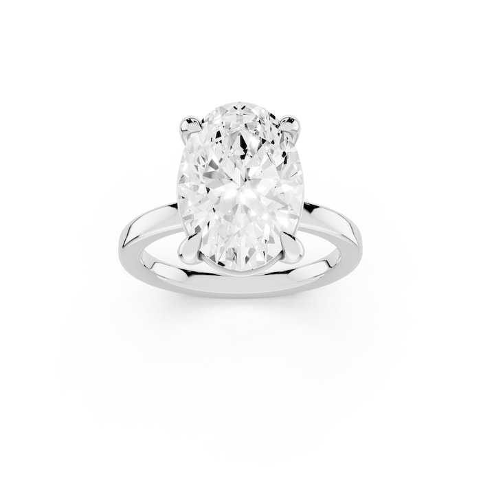 Mayors Platinum 5.00cttw Lab Grown Diamond Oval Cut Solitaire Engagement Ring