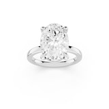 Mayors Platinum 5.00cttw Lab Grown Diamond Oval Cut Solitaire Engagement Ring