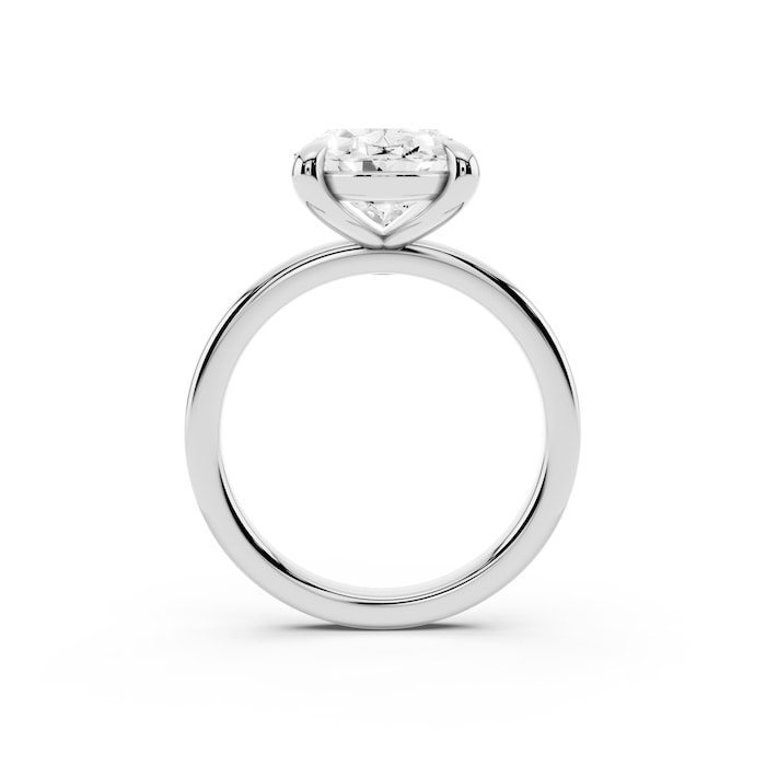 Mayors Platinum 5.00cttw Lab Grown Diamond Oval Cut Solitaire Engagement Ring
