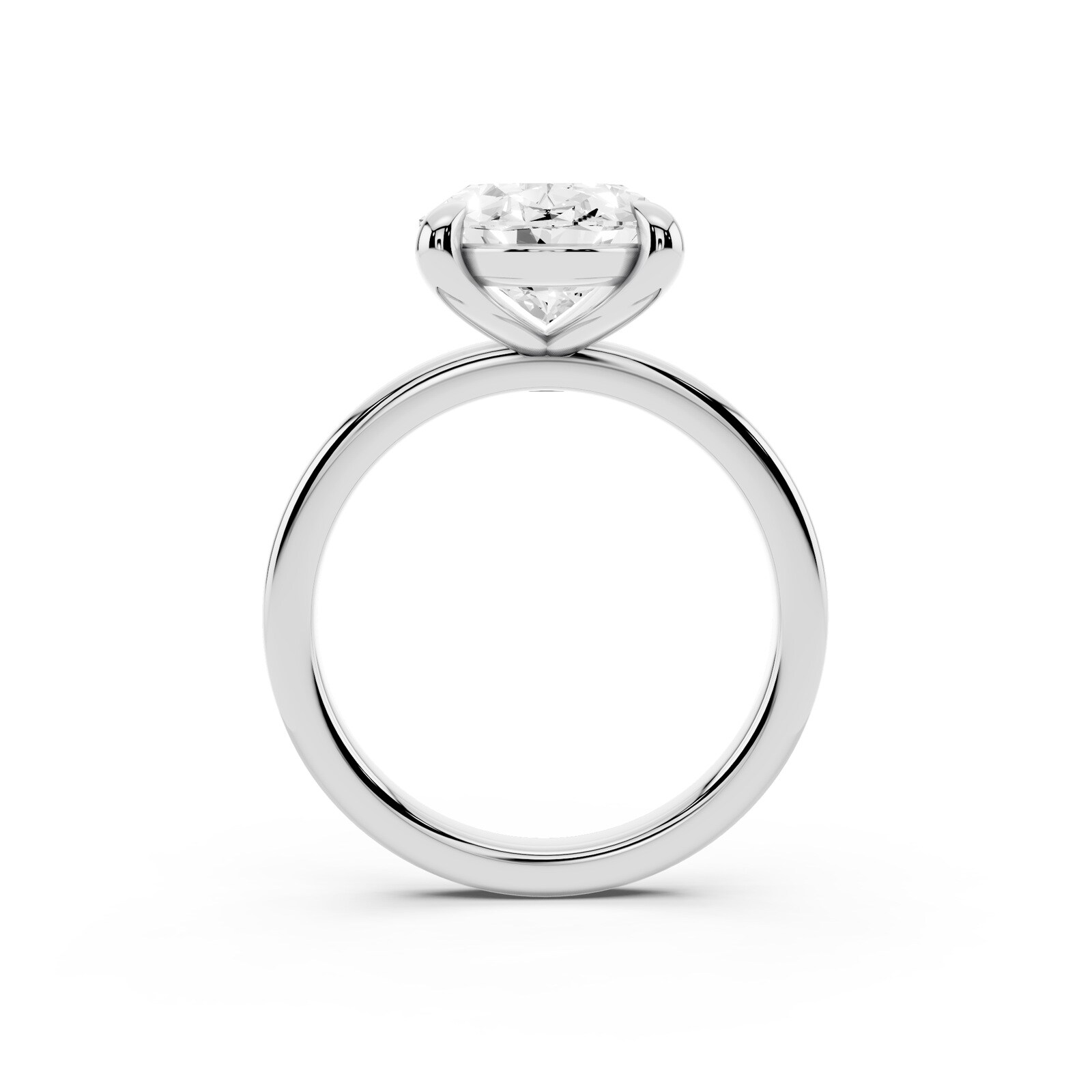 Mayors Platinum 5.00cttw Lab Grown Diamond Oval Cut Solitaire Engagement Ring