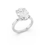 Mayors Platinum 5.00cttw Lab Grown Diamond Oval Cut Solitaire Engagement Ring
