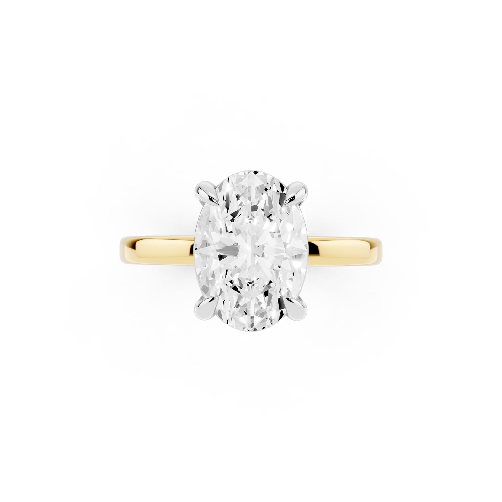 Mayors 18K Yellow Gold 2.50cttw Lab Grown Diamond Oval Cut Solitaire Engagement Ring