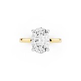 Mayors 18K Yellow Gold 2.50cttw Lab Grown Diamond Oval Cut Solitaire Engagement Ring - Ring Size 7