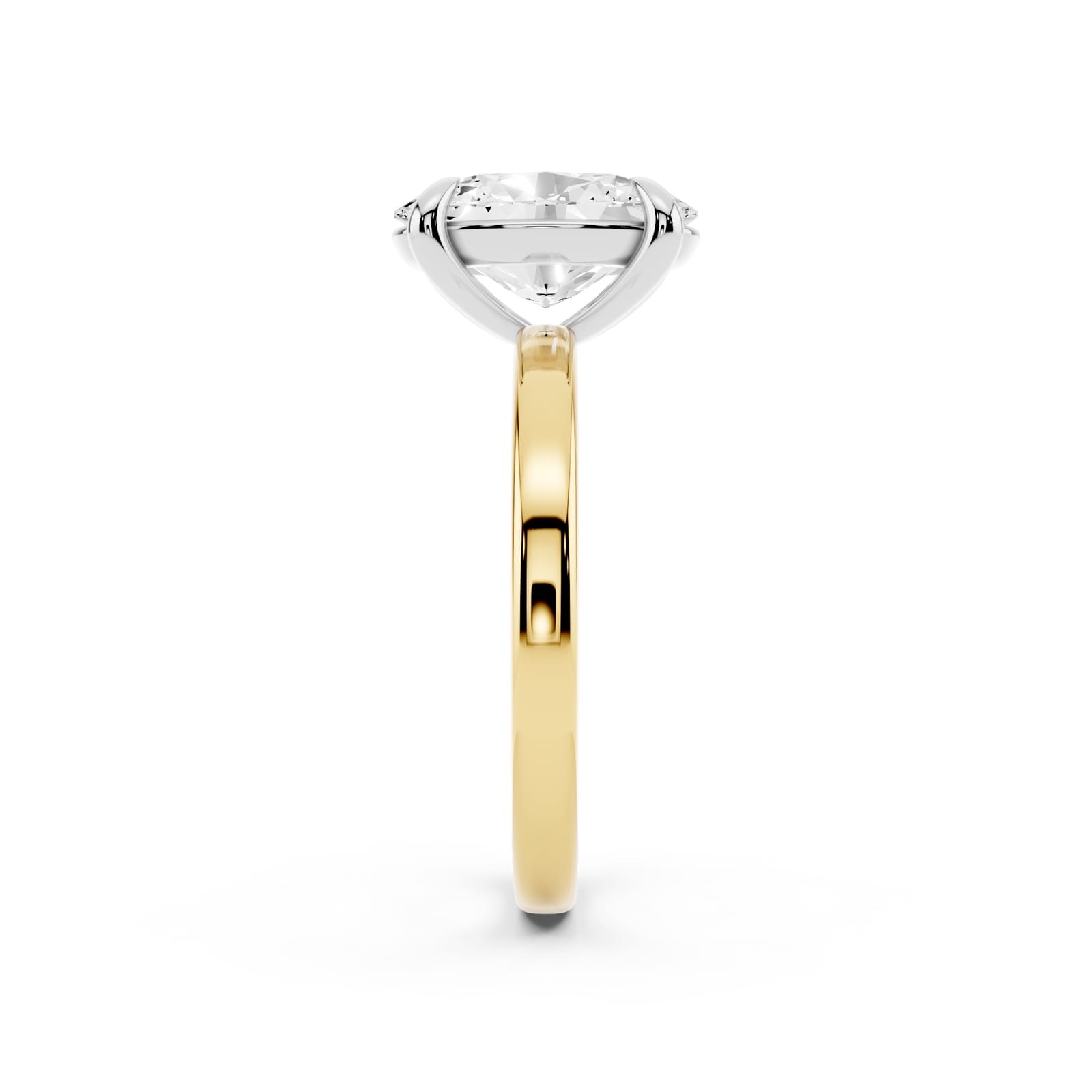 Mayors 18K Yellow Gold 2.50cttw Lab Grown Diamond Oval Cut Solitaire Engagement Ring