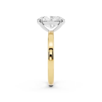 Mayors 18K Yellow Gold 2.50cttw Lab Grown Diamond Oval Cut Solitaire Engagement Ring