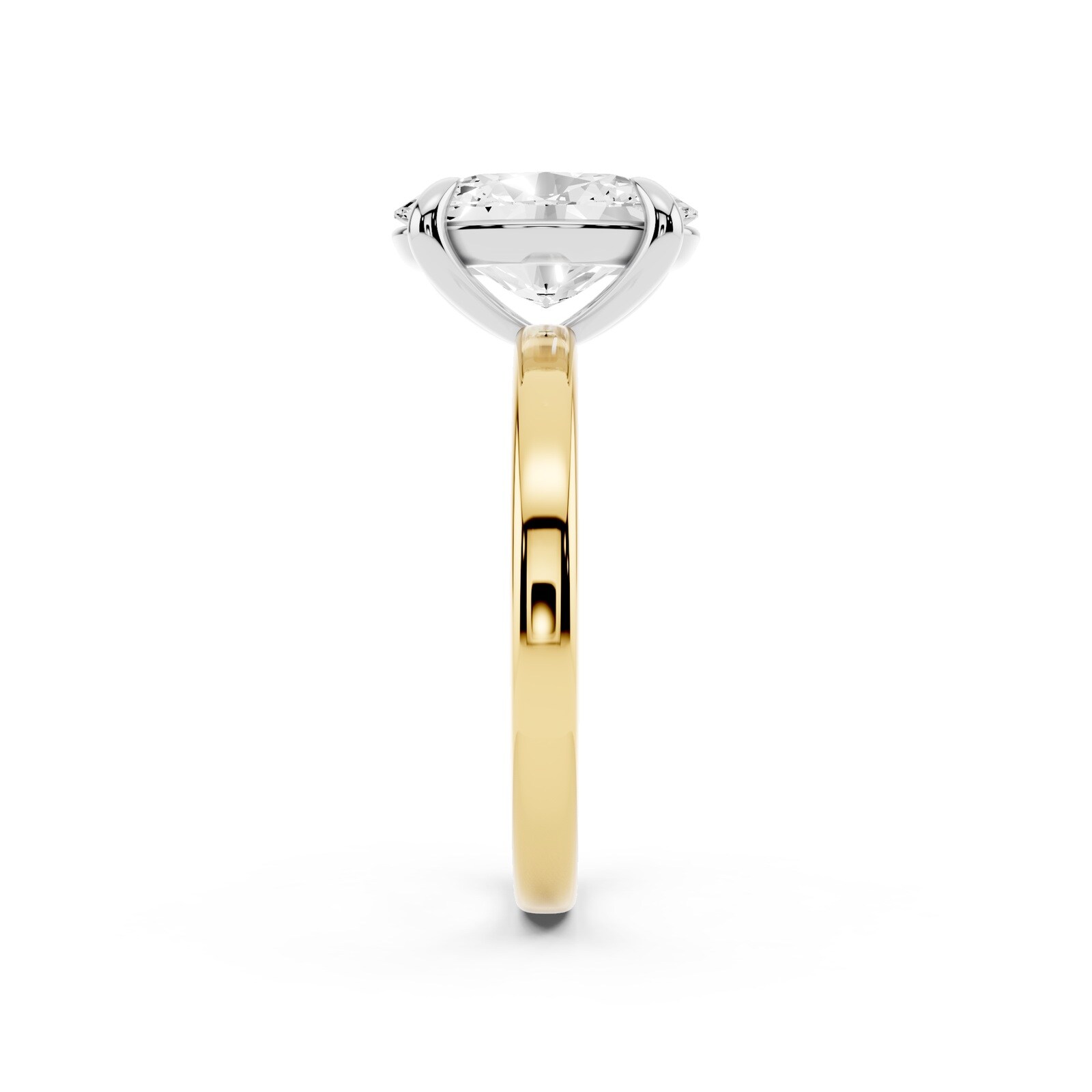 Mayors 18K Yellow Gold 2.50cttw Lab Grown Diamond Oval Cut Solitaire Engagement Ring - Ring Size 7