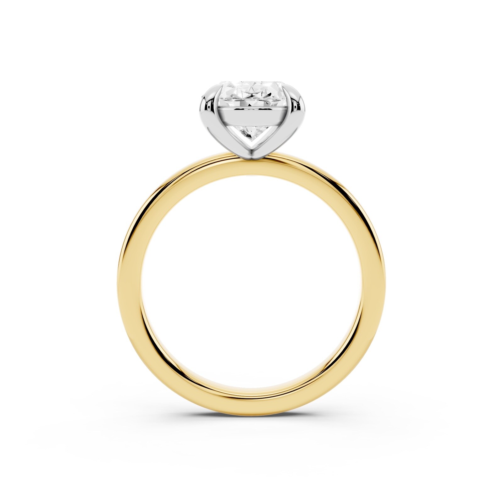 Mayors 18K Yellow Gold 2.50cttw Lab Grown Diamond Oval Cut Solitaire Engagement Ring - Ring Size 7