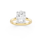 Mayors 18K Yellow Gold 2.50cttw Lab Grown Diamond Oval Cut Solitaire Engagement Ring - Ring Size 7