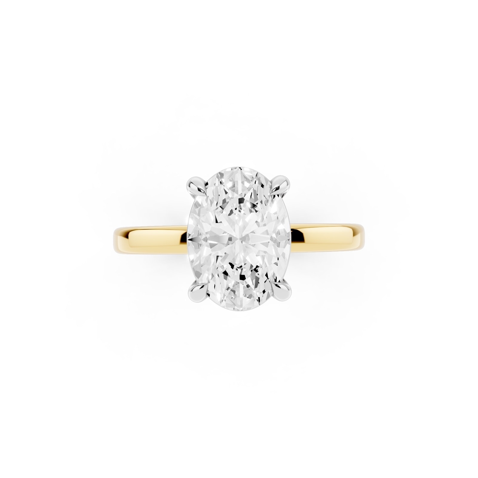 Mayors 18K Yellow Gold 2.00cttw Lab Grown Diamond Oval Cut Solitaire Engagement Ring