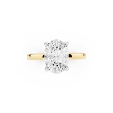 Mayors 18K Yellow Gold 2.00cttw Lab Grown Diamond Oval Cut Solitaire Engagement Ring
