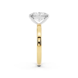 Mayors 18K Yellow Gold 2.00cttw Lab Grown Diamond Oval Cut Solitaire Engagement Ring