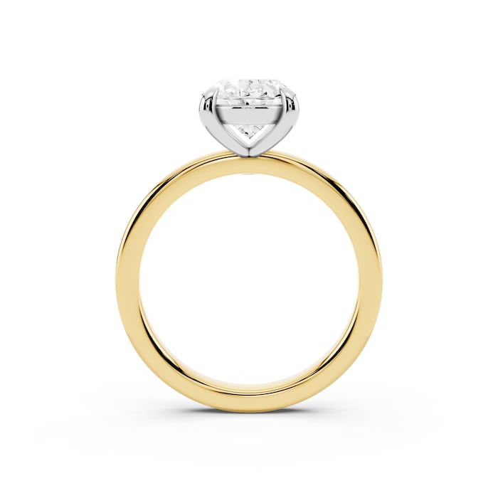 Mayors 18K Yellow Gold 2.00cttw Lab Grown Diamond Oval Cut Solitaire Engagement Ring