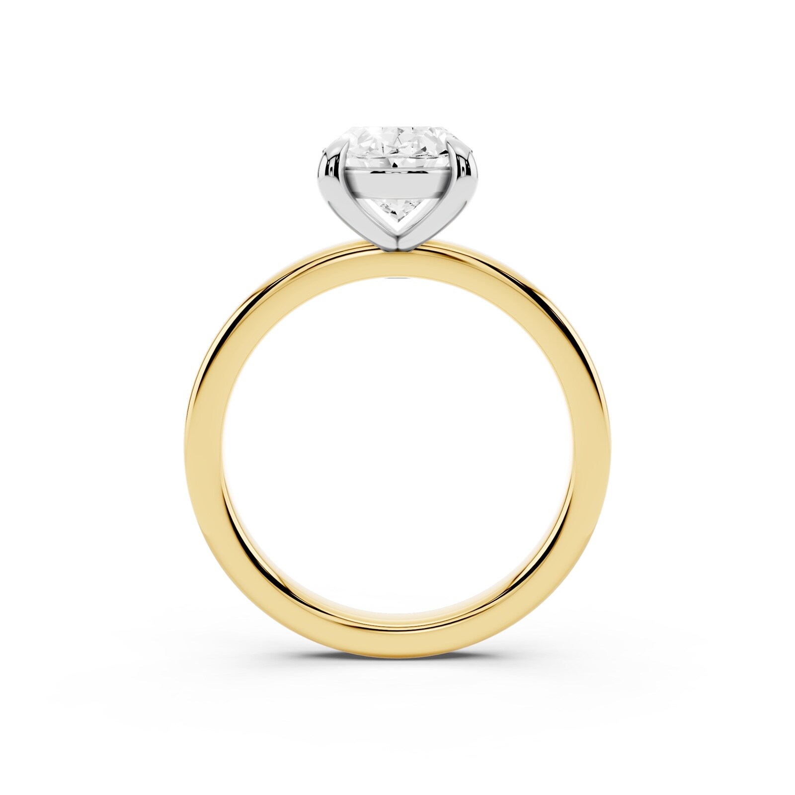 Mayors 18K Yellow Gold 2.00cttw Lab Grown Diamond Oval Cut Solitaire Engagement Ring