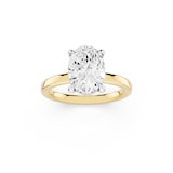Mayors 18K Yellow Gold 2.00cttw Lab Grown Diamond Oval Cut Solitaire Engagement Ring