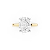 Mayors 18K Yellow Gold 3.00cttw Lab Grown Diamond Oval Cut Solitaire Engagement Ring
