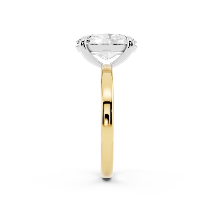Mayors 18K Yellow Gold 3.00cttw Lab Grown Diamond Oval Cut Solitaire Engagement Ring
