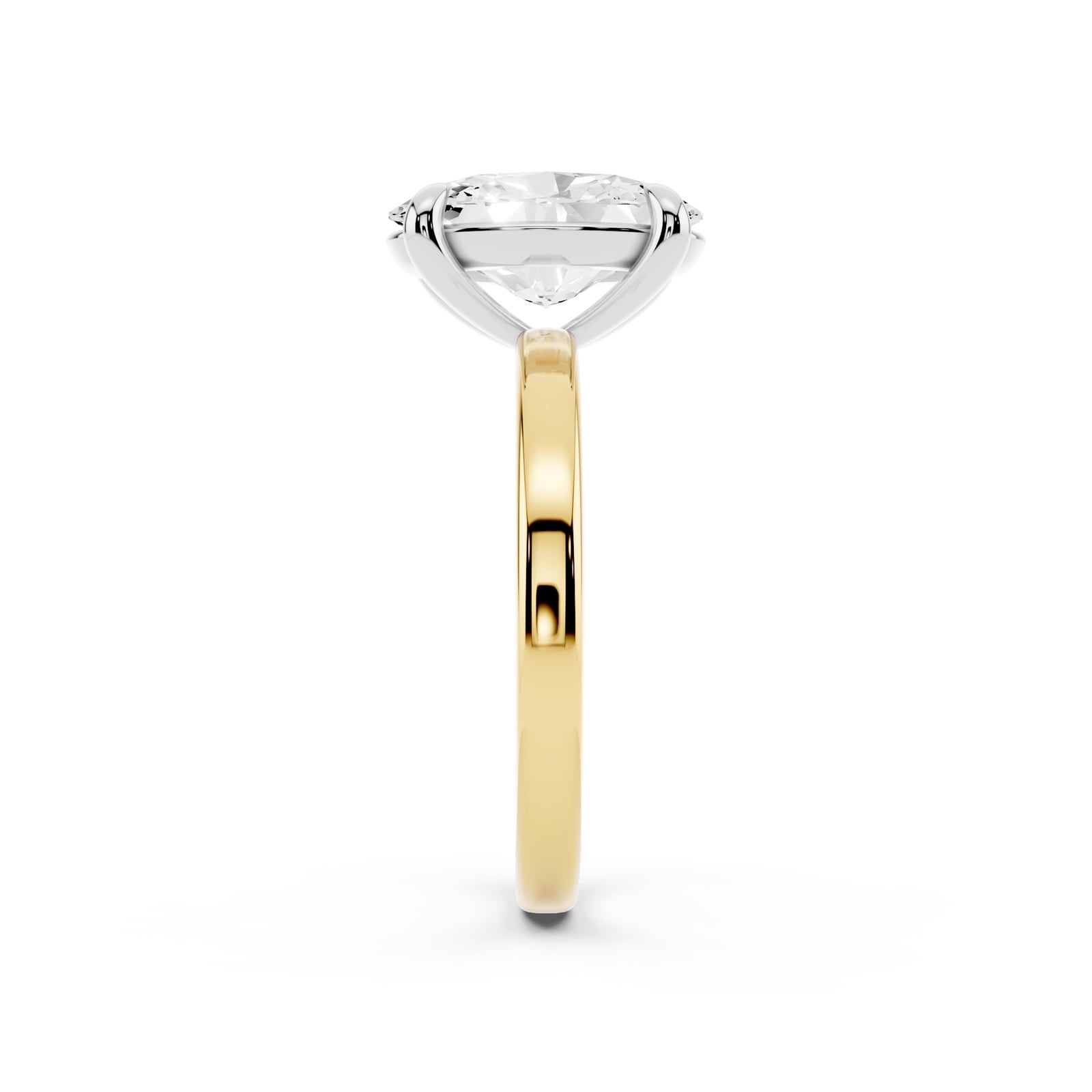 Mayors 18K Yellow Gold 3.00cttw Lab Grown Diamond Oval Cut Solitaire Engagement Ring