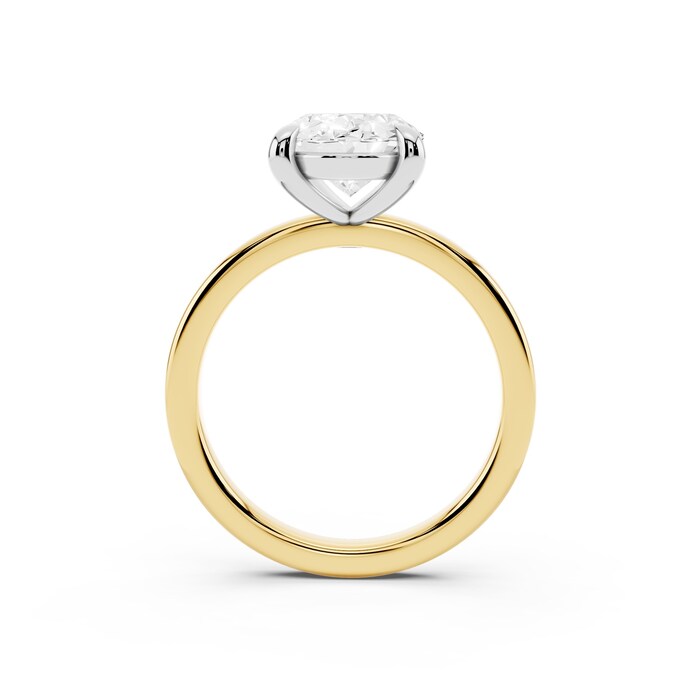 Mayors 18K Yellow Gold 3.00cttw Lab Grown Diamond Oval Cut Solitaire Engagement Ring