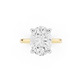 Mayors 18K Yellow Gold 4.00cttw Lab Grown Diamond Oval Cut Solitaire Engagement Ring