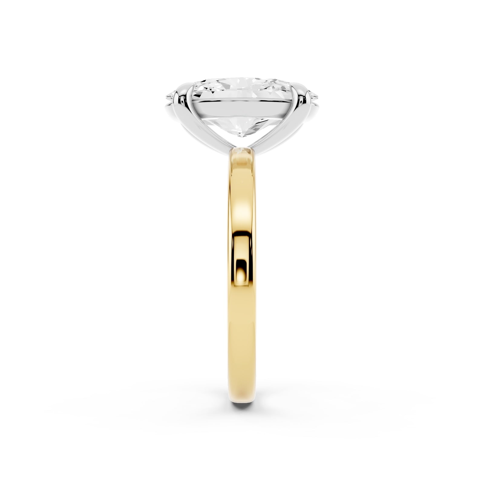 Mayors 18K Yellow Gold 4.00cttw Lab Grown Diamond Oval Cut Solitaire Engagement Ring