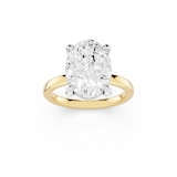 Mayors 18K Yellow Gold 4.00cttw Lab Grown Diamond Oval Cut Solitaire Engagement Ring