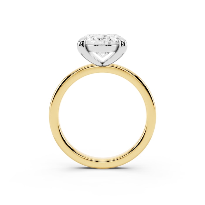 Mayors 18K Yellow Gold 4.00cttw Lab Grown Diamond Oval Cut Solitaire Engagement Ring