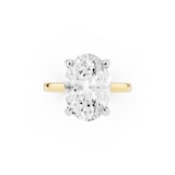 Mayors 18K Yellow Gold 5.00cttw Lab Grown Diamond Oval Cut Solitaire Engagement Ring