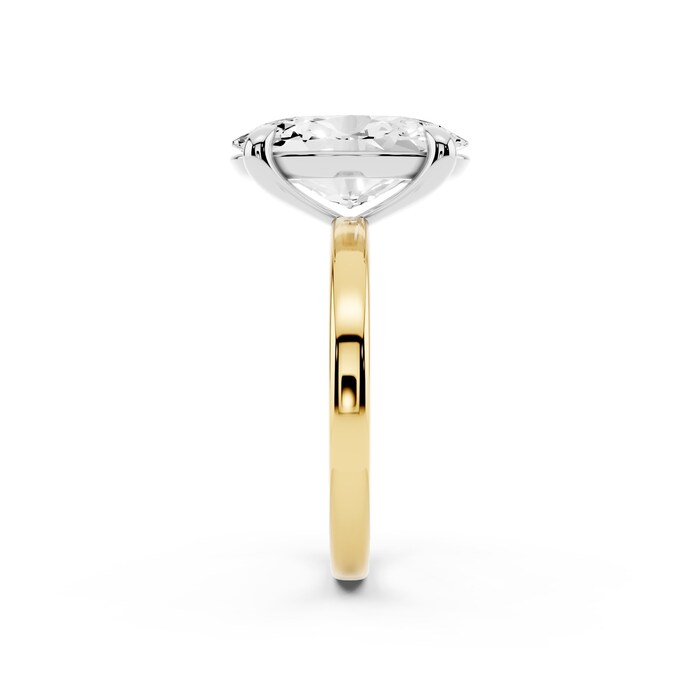 Mayors 18K Yellow Gold 5.00cttw Lab Grown Diamond Oval Cut Solitaire Engagement Ring