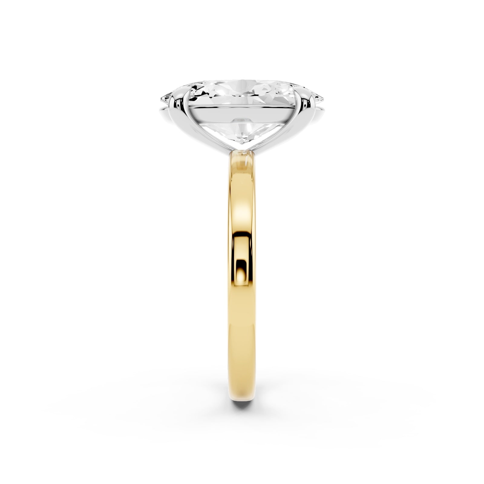 Mayors 18K Yellow Gold 5.00cttw Lab Grown Diamond Oval Cut Solitaire Engagement Ring