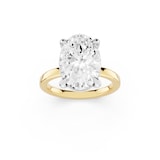 Mayors 18K Yellow Gold 5.00cttw Lab Grown Diamond Oval Cut Solitaire Engagement Ring