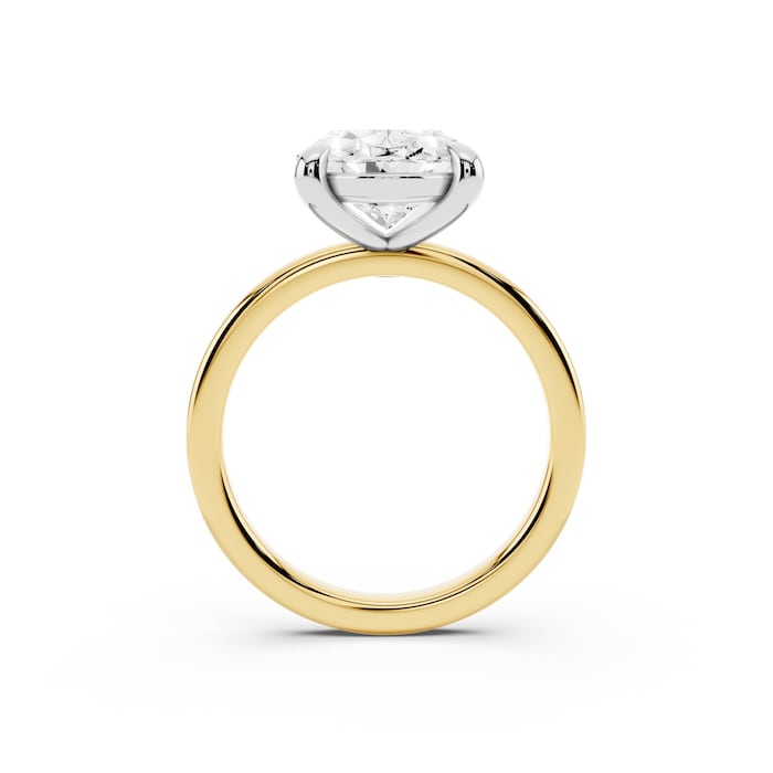 Mayors 18K Yellow Gold 5.00cttw Lab Grown Diamond Oval Cut Solitaire Engagement Ring