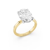 Mayors 18K Yellow Gold 5.00cttw Lab Grown Diamond Oval Cut Solitaire Engagement Ring