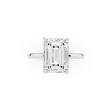 Mayors Platinum 4.00cttw Lab Grown Diamond Emerald Cut Solitaire Engagement Ring