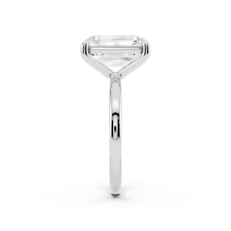 Mayors Platinum 4.00cttw Lab Grown Diamond Emerald Cut Solitaire Engagement Ring