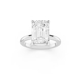 Mayors Platinum 4.00cttw Lab Grown Diamond Emerald Cut Solitaire Engagement Ring