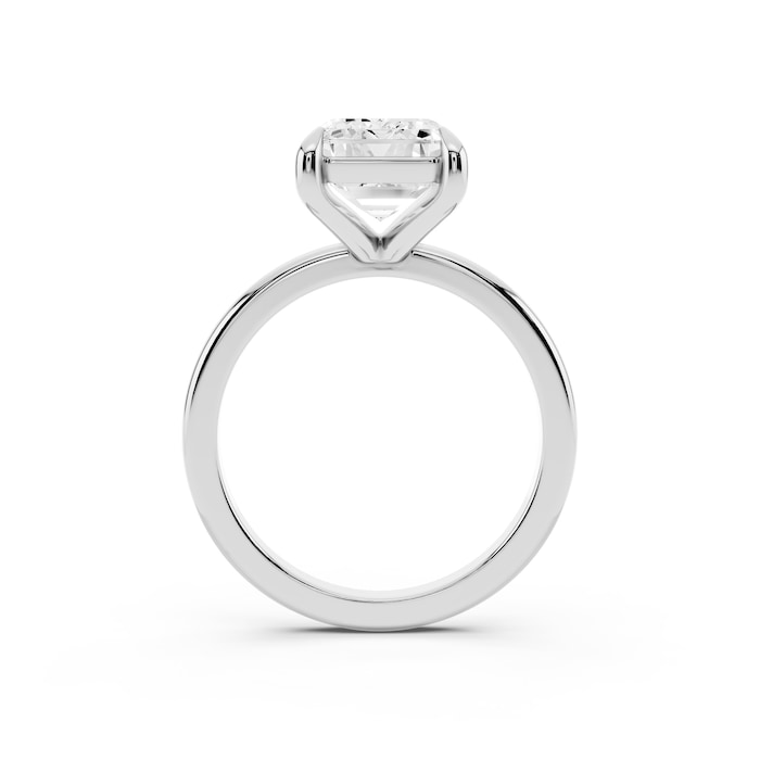 Mayors Platinum 4.00cttw Lab Grown Diamond Emerald Cut Solitaire Engagement Ring