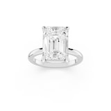 Mayors Platinum 5.00cttw Lab Grown Diamond Emerald Cut Solitaire Engagement Ring
