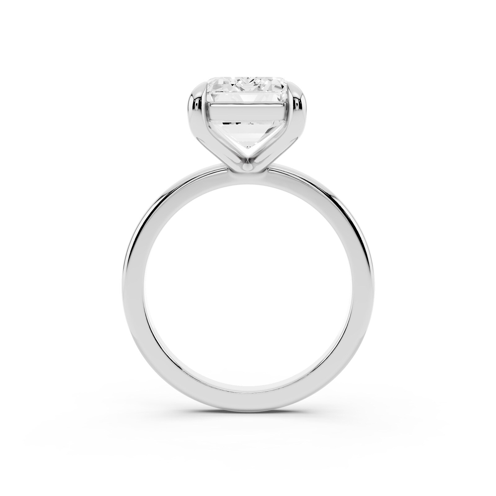 Mayors Platinum 5.00cttw Lab Grown Diamond Emerald Cut Solitaire Engagement Ring