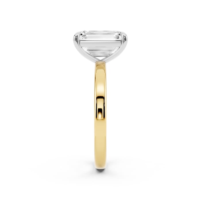 Mayors 18K Yellow Gold 3.00cttw Lab Grown Diamond Emerald Cut Solitaire Engagement Ring